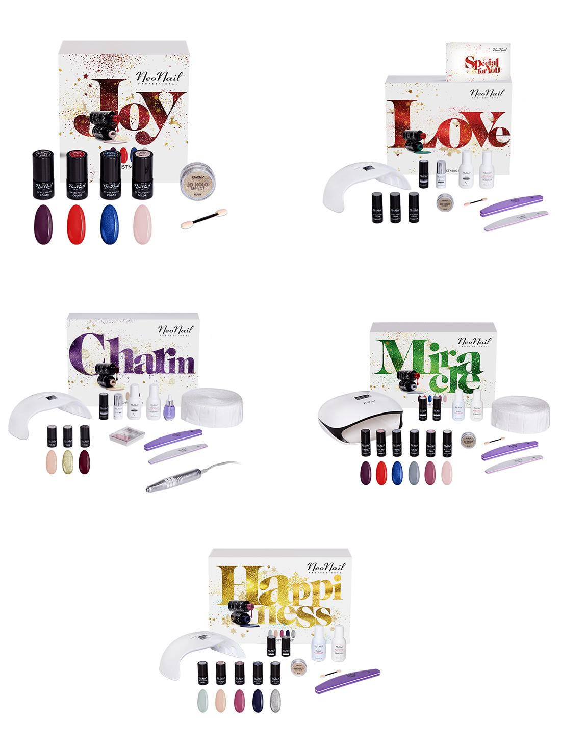 zestawy świąteczne NeoNail do manicure hybrydowego Puderek.com.pl